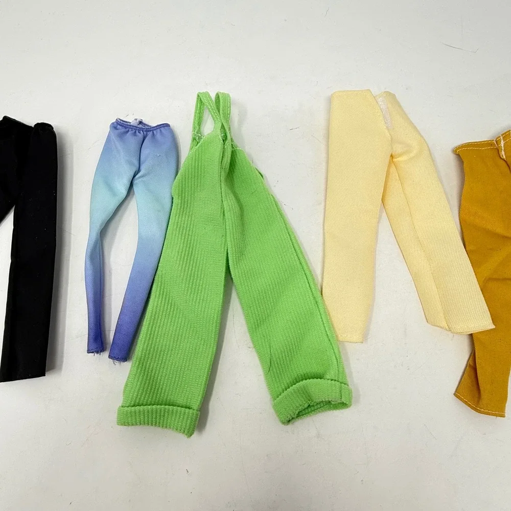 Unbranded Barbie Size Doll Pants Lot of 5 Overalls Trousers Multicolor Fashion